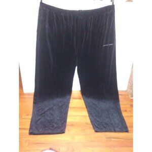Vintage Damani Dada 90s Track pants Mens 6X Big tall black Velour Drawstring Y2K